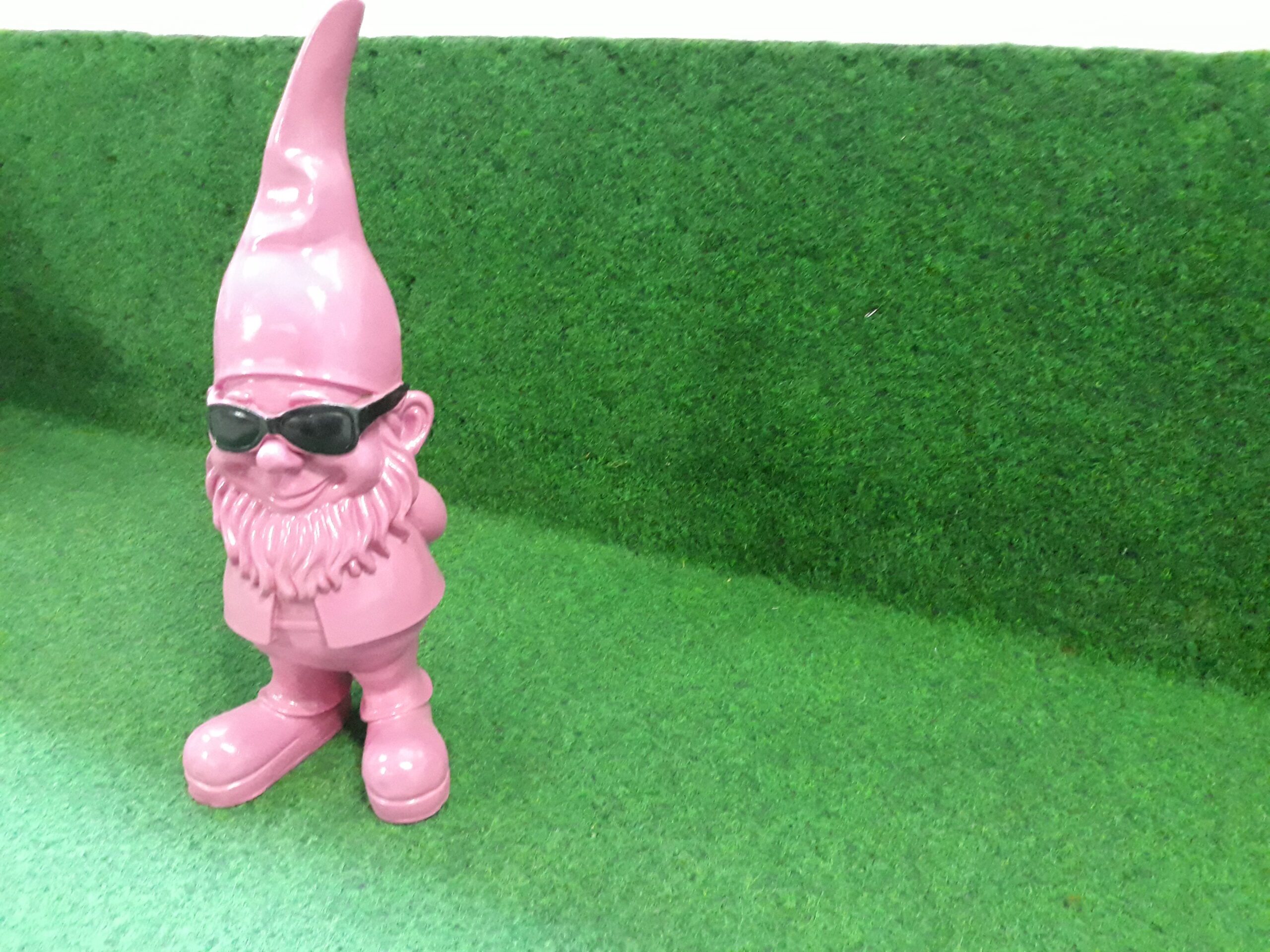 Tuinkabouter met zonnebril in roze kleur - Afbeelding 3