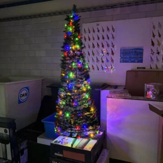 Kunstkerstboom multicolor 150cm 1 minuut