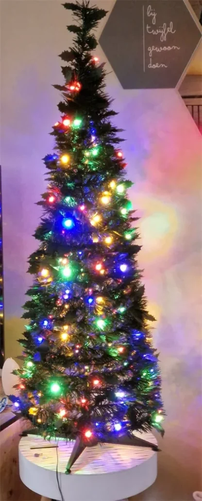 Kunstkerstboom multicolor 150cm 1 minuut - Afbeelding 4
