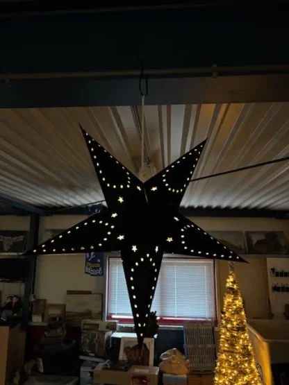 Kerstster verlicht 60cm zwart