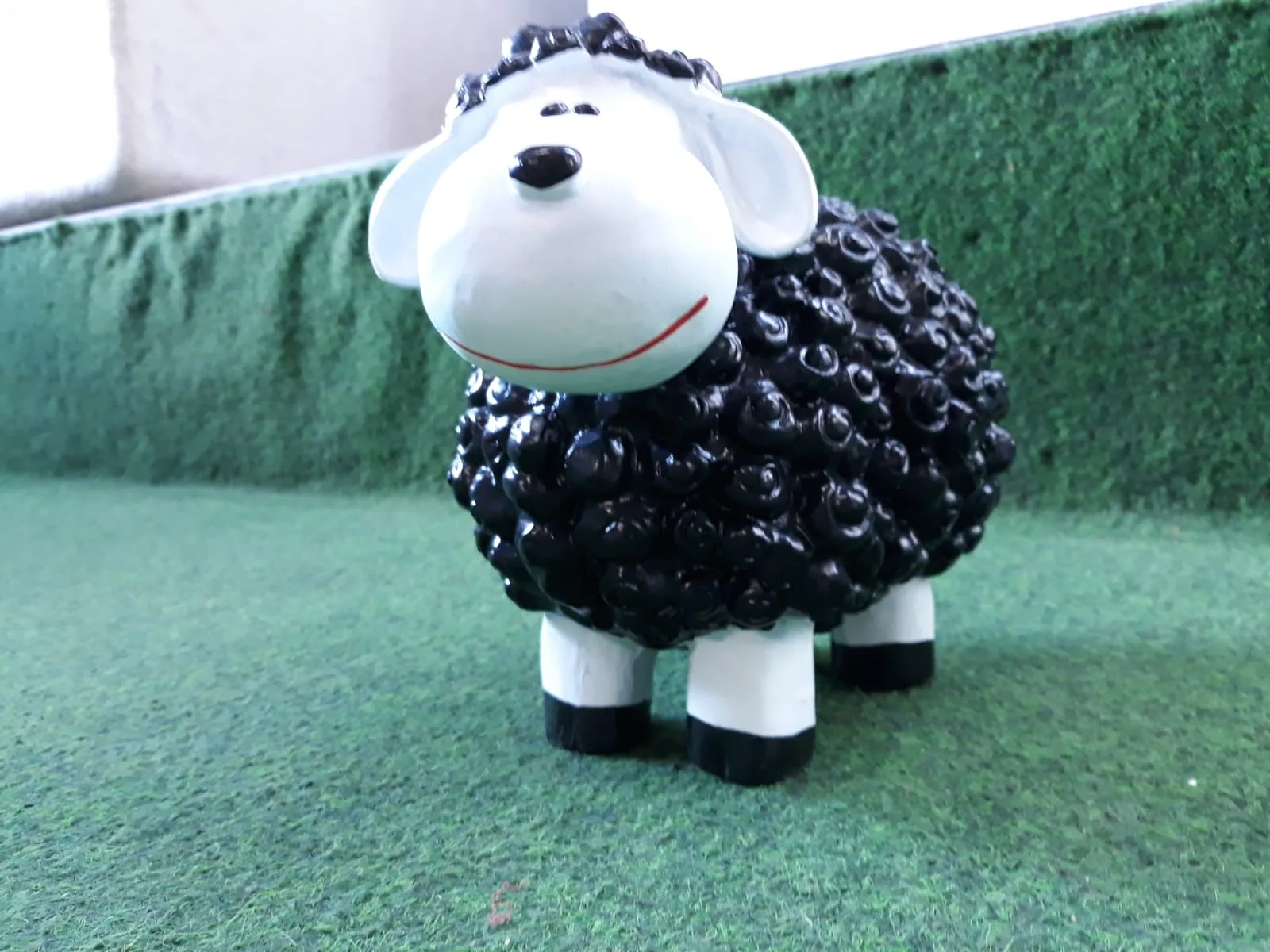 Mini lam met wol Zwart - Afbeelding 2