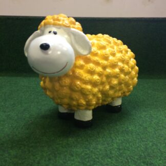 Mini lam met wol Geel
