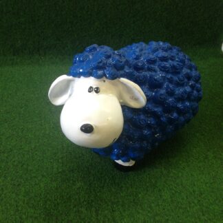 Mini lam met wol blauw