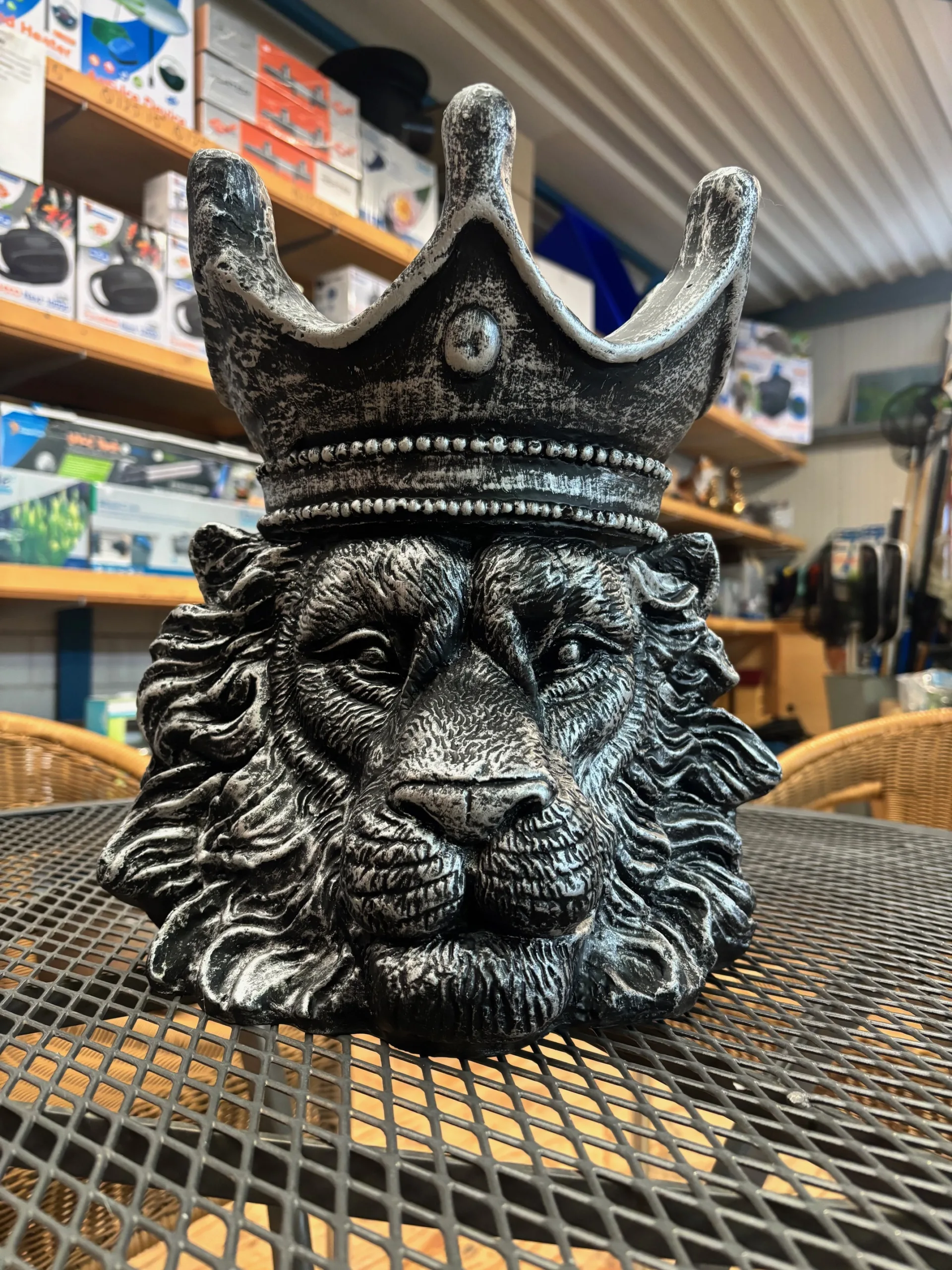 Bloempot Leeuwenkop Zilver klein